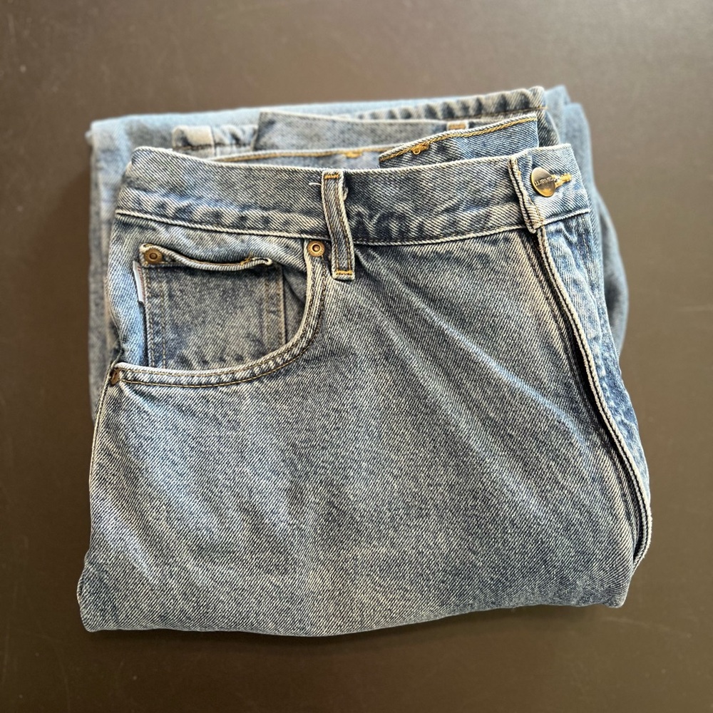 Carhartt Men’s flannel lined jeans 40x34 Relaxed Fit Straight Leg B172 DST